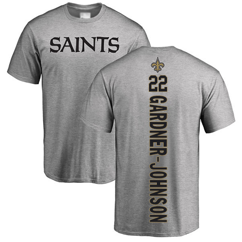 Men New Orleans Saints Ash Chauncey Gardner Johnson Backer NFL Football #22 T Shirt->youth nfl jersey->Youth Jersey